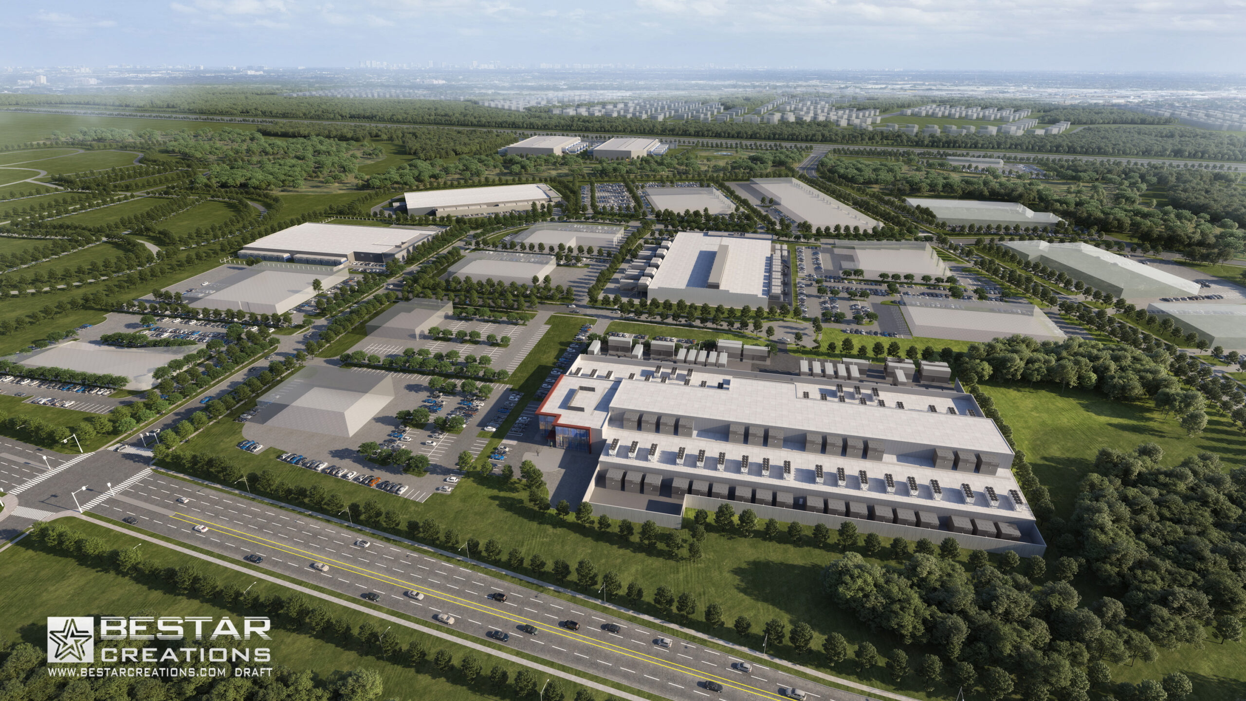 render of Barker Digital Campus